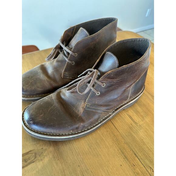 Clarks Bushacre Mens Size 10 Brown Casual Chukka Desert Ankle Boots - Picture 3 of 10